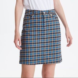 NWT ICHI Plaid Skirt